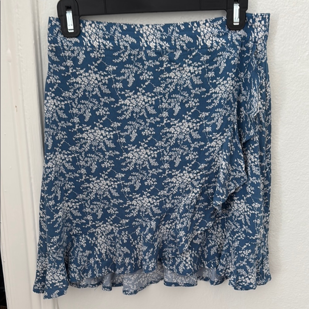 Floral Blue Skirt from Mango Europe